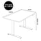 FORTIA Standing Desk, 160x75cm, 62-128cm Height, 2 Motors, 120KG Load, Black/White Frame