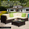 LONDON RATTAN 1pc Sofa Outdoor Furniture Setting Lounge Garden Cushion Couch