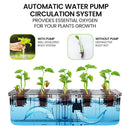 PLANTCRAFT 12 Pod Indoor Hydroponic Growing System, with Water Level Window & Pump, White