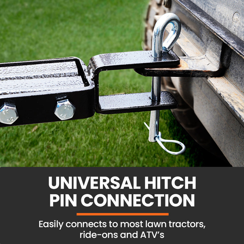 PlantCraft Tow Behind Lawn Roller Spike Aerator 36" Wide, Universal Hitch for Ride on Mower, Garden Tractor