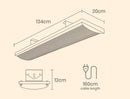 2x BIO Outdoor Strip Radiant Heater Alfresco 3200W Ceiling Wall Mount Heating Bar Panel