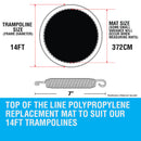 UP-SHOT 14ft Replacement Trampoline Mat 14ft for 64 Springs