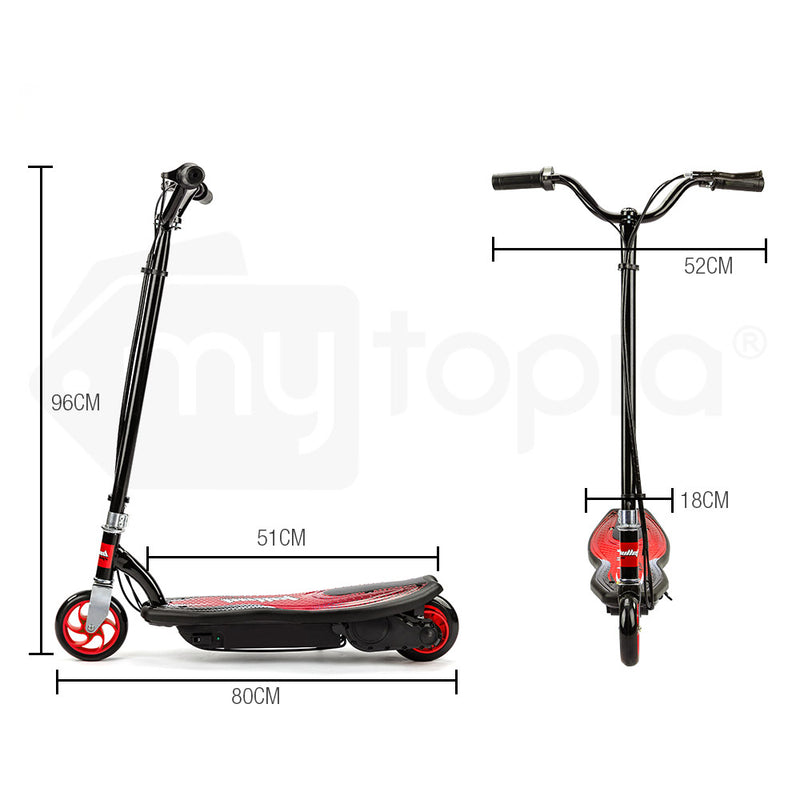 BULLET Electric Kids Scooter 140W Foldable Children Ride On Commuter Toy Battery Boys Girls, ZPS Red