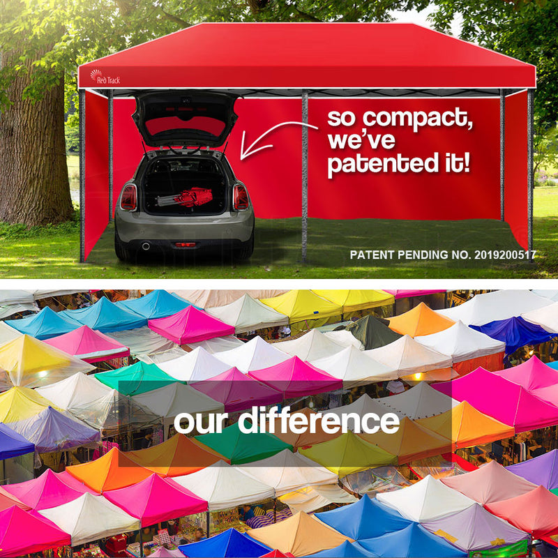 Red Track 3x6m Folding Gazebo Shade Outdoor RED Foldable Marquee Pop-Up