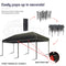 Red Track 3x6m Folding Gazebo Shade Outdoor Black Foldable Marquee Pop-Up