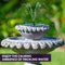 PROTEGE Solar Powered Water Feature Fountain Bird Bath with Lighting Light Grey