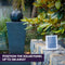 PROTEGE Contemporary Solar Powered Water Feature Fountain with LED Lights - Dark Grey