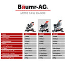 BAUMR-AG 254mm Dual Bevel Sliding Compound Mitre Drop Saw