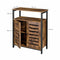 VASAGLE Standing Cabinet Storage Cabinet Accent Side Cabinet with Shelf Cupboard with Louvred Doors Rustic Brown LSC76BX