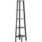 VASAGLE Corner Shelf 5 Tier Industrial Ladder Bookcase Storage Rack with Metal Frame Rustic Brown LLS35X