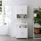 VASAGLE Wall Cabinet with 2 Doors and Cupboard White BBC27WT