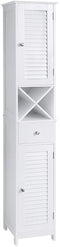 VASAGLE Floor Cabinet with 2 Doors and Shelves White BBC69WT