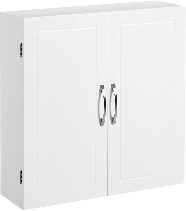 VASAGLE Wall Cabinet with 2 Doors White BBC320W01