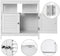 VASAGLE Under Sink Cabinet with 2 Doors Open Compartment White BBC02WT