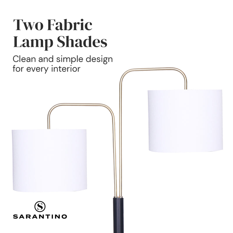 Sarantino Black/Brass Finish Reading Light  Electric Table Lamp