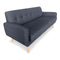 Sarantino 6-Seater Linen Sofa Set Couch Futon - Dark Grey