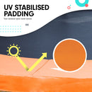 Kahuna 10ft Trampoline Free Ladder Spring Mat Net Safety Pad Cover Round - Orange
