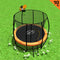 Kahuna 10ft Outdoor Trampoline Kids Children With Safety Enclosure Mat Pad Net Ladder Basketball Hoop Set - Orange