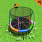 Kahuna 10ft Outdoor Trampoline Kids Children With Safety Enclosure Pad Mat Ladder Basketball Hoop Set - Rainbow
