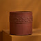 Tree Stripes Leather Look Cylinder Pot - Cognac (Medium)