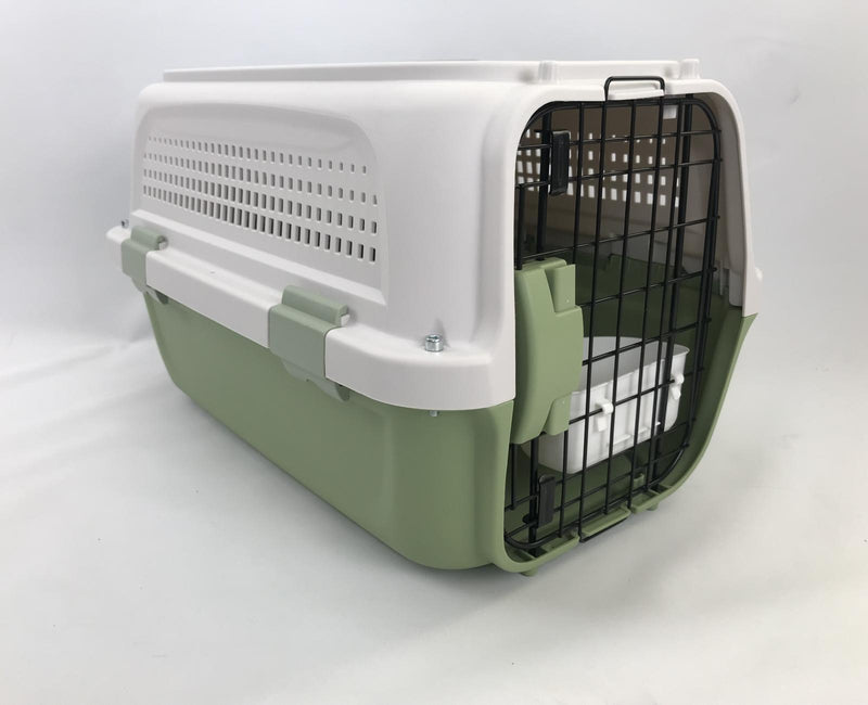 Medium Dog Cat Rabbit Crate Pet Kitten Carrier Parrot Cage Grey Green