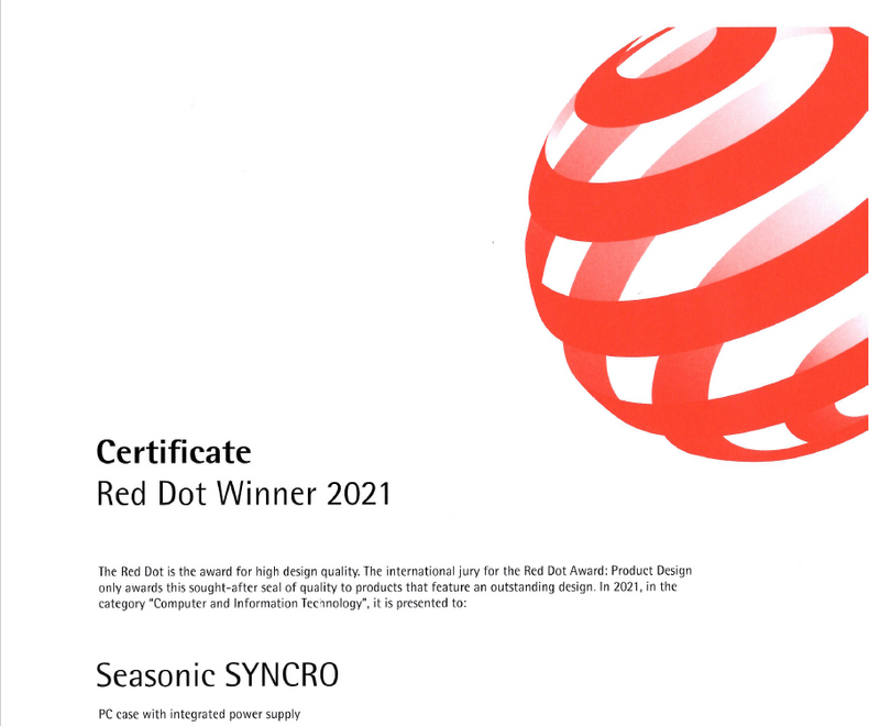 Seasonic Syncro Q704 Aluminum Case with Syncro DGC-750 750W 80 Plus Gold PSU & Connect Module RED DOT AWARD WINNER 2021
