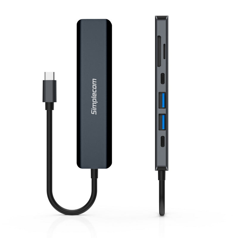 Simplecom CH570 USB-C 7-in-1 Multiport Adapter Hub USB 3.0 HDMI 4K SD Card Reader
