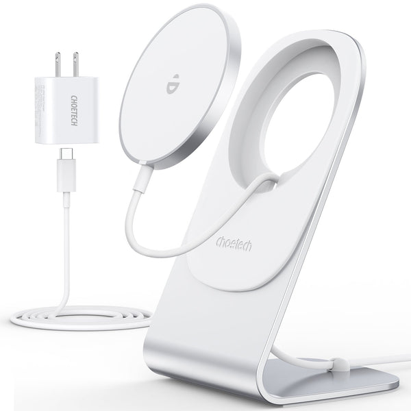 CHOETECH MIX00117SL Magasafe Fast Wireless Charger Stand Holder For iPhone 13/12 (H047+T517)