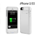 EZcool Battery Portable Charger Case For iPhone 5 5S white color