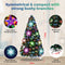 Christmas By Sas 1.5m Fibre Optic/LED Christmas Tree 165 Tips Multicolour Star & Ornaments