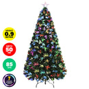 Christmas By Sas 90cm Fibre Optic Christmas Tree 85 Tips Multicolour Lights & Star