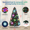Christmas By Sas 90cm Fibre Optic/LED Christmas Tree 90 Tips Multicolour Star & Ornaments
