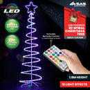 SAS Electrical 1.8m 3D Spiral Christmas Tree Remote Controlled Indoor/Outdoor