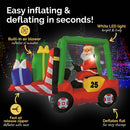 Christmas By Sas 2.4 x 1.8m Santa & Forklift Built-In Blower LED Lighting