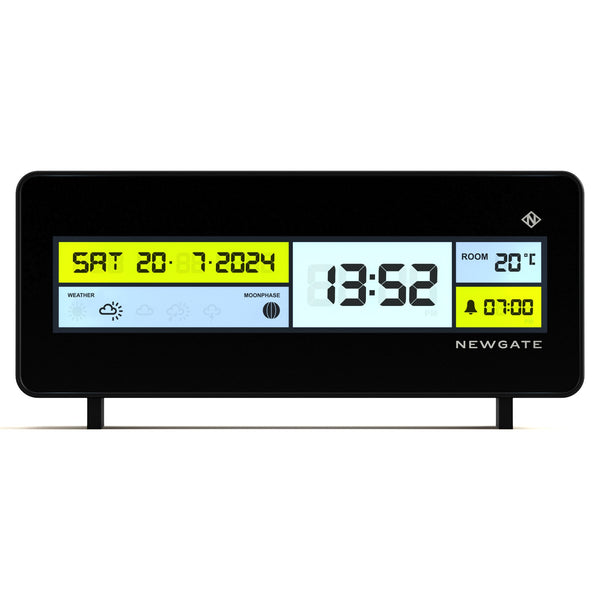 Newgate Futurama Lcd Alarm Clock Black Case Black Lens
