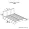 Queen Size Leatheratte Bed Frame in White Colour with Metal Joint Slat Base