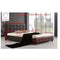 Queen PU Leather Deluxe Bed Frame Brown