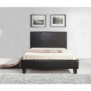 King Single PU Leather Bed Frame Brown