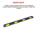 180cm Heavy Duty Rubber Curb Parking Guide Wheel Driveway Stopper Reflective Yellow