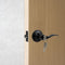 Door Handle Set Lever Privacy Function Black