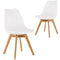 Cherry White Iconic Mid-Century Design Dining Chair Set of 2
