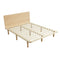 Natural Solid Wood Bed Frame Bed Base with Headboard Queen