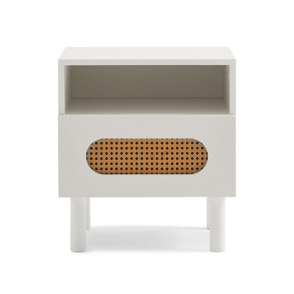 Kailua Rattan Bedside Table in White