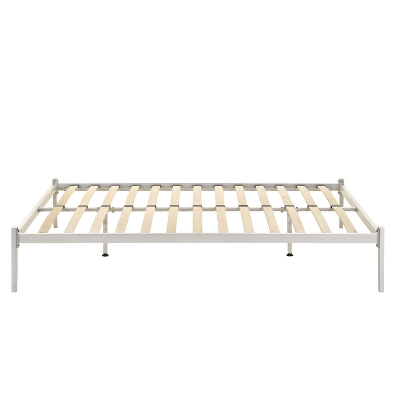 Metal Bed Base Frame Platform Foundation White - Queen