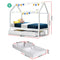 Artiss Wooden Bed Frame Single Size Mattress Base Pine Timber Platform White BALI