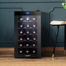 Devanti Wine Cooler 18 Bottles Glass Door Beverage Cooler Thermoelectric Fridge Black