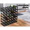 Artiss 42 Bottle Timber Wine Rack Wooden Storage Wall Racks Holders Cellar Black