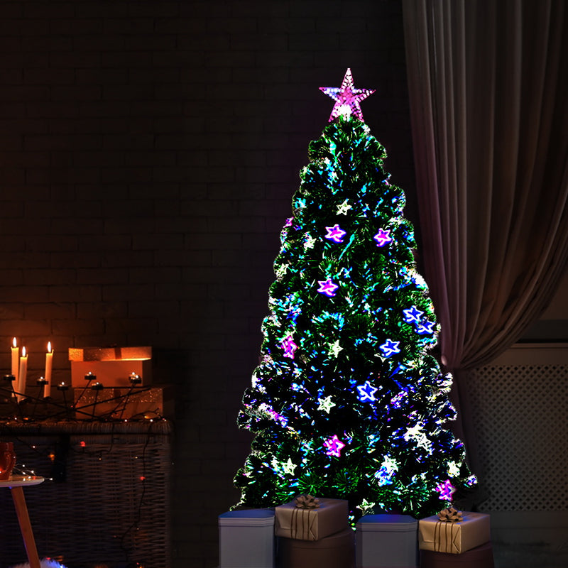 Jingle Jollys 1.5M 5FT LED Christmas Tree Xmas Optic Fiber Multi Colour Lights