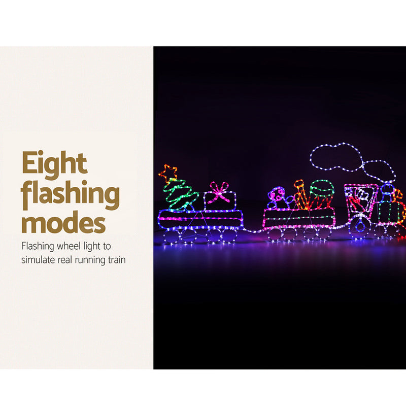 Jingle Jollys Christmas Lights Motif LED Rope Light Train Xmas Decor