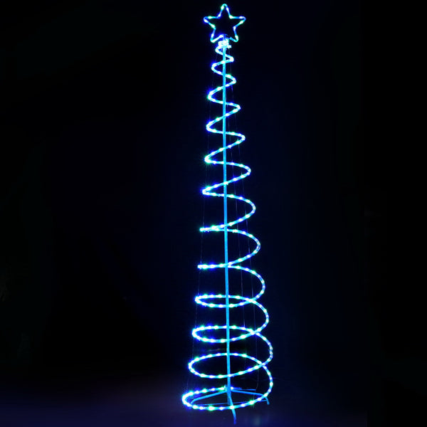 Jingle Jollys 2.4M LED Christmas Tree Motif Lights Outdoor Colourful 8 Modes